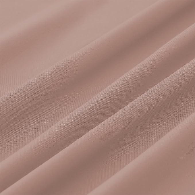 Modern Threads Soft Microfiber Solid Sheets - Luxurious Microfiber Bed Sheets - Includes Flat Sheet, Fitted Sheet with Deep Pockets, & Pillowcases Rose King