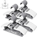 50 Pack Baby Hangers for Nursery Closet, Adjustable Non-Slip Kids Hangers with Windproof Buckle, 11-14" Infant Child Plastic Clothes Pants Toddler Hanger for Boys Girls Newborn Adult, Grey