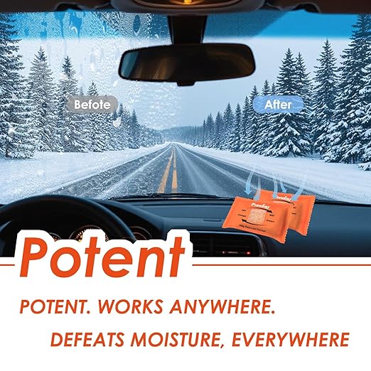 500g x 2 packs Fonday Rechargeable Silica Gel Car Dehumidifier Fast Reactivate Desiccant Bags, Large for Gun Safe Closet Basement Garage Storage Moisture Absorber