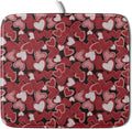 Valentines Day Dish Drying Mat for Kitchen Counter 18x16 Inch Love Drying Mat with Absorbent Reversible Microfiber Black Red Grey Heart Dish Drainer Mats Rack Pad for Coffee Countertop Protector