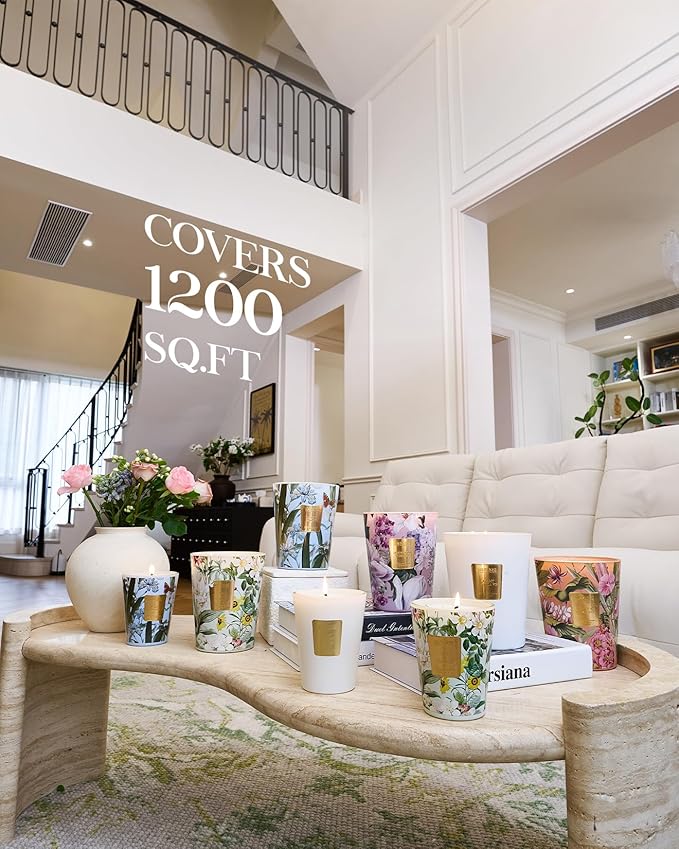 M&SENSE Rosemary Eucalyptus Soy Large Candles, 3-Wick 35oz 150H Slow Burning, Aromatherapy Candle for Bathroom Freshness Winter Housewarming