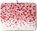 Wnoesat Valentines Dish Drying Mat Pink Red Love Hearts Valentine Drying Mats for Kitchen Counter Absorbent Microfiber Reversible Dish Draining Mat Extra Large Dishes Pad 18 X 24 Inch