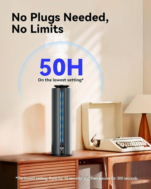 1800 Sq Ft Cordless Waterless Diffuser, 100ml Hotel Collection Diffuser Scent Air Machine for Home Cold Air Essential Oil Diffuser for Large Room Office Quiet (Black)