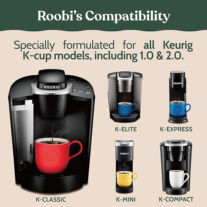 Roobi Keurig Compatible Descaling Solution & Cleaning Kit. Includes 1 Bottle of Keurig Descaler, 12 Cleaning Tablets, 1 Reusable Pod and 6 Water Filters. Carbon Neutral. 1 Year Supply.