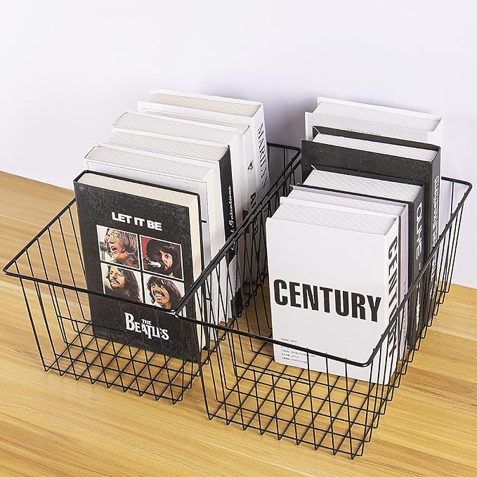 Nprohuge Freezer Organizer Bins, Upright Freezer Baskets for 16, 17, 21 cu.ft Standup Freezer, Durable Freezer Organizer Fully Use Space Improve Air Circulate, 3Pcs, Black