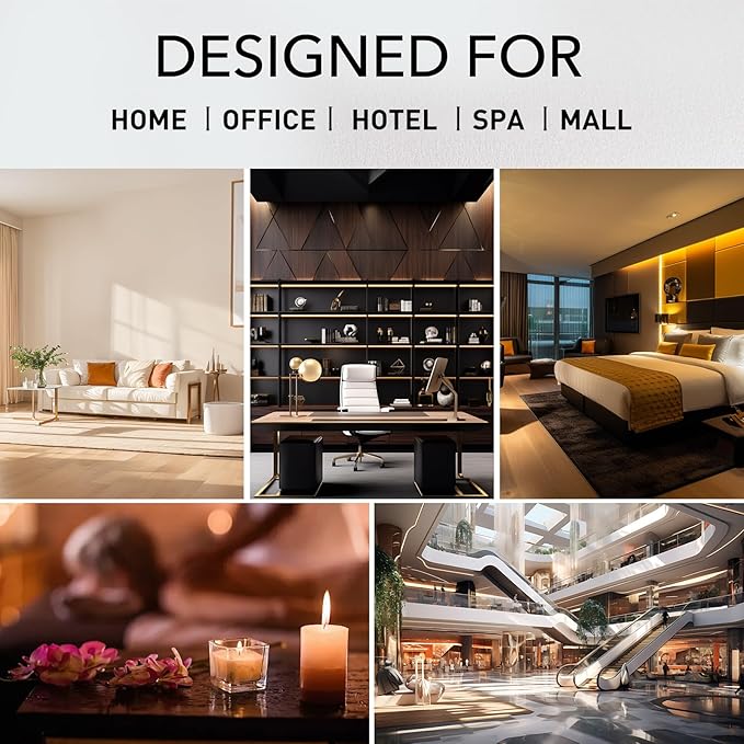 Waterless Diffuser 1500ml Large 25in Essential Oil Machine, Hotel Collection Aroma Cold Air Nebulizer, Smart APP & WiFi & Touch Control 4000 Sq. Ft for Whole House,Office,Mall (Titanium Gray)