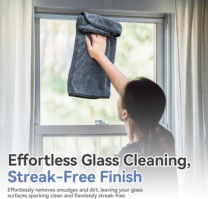 CHENLUKJ Shiny Wipes Shower Cleaning Cloths - 3pcs Super Absorbent Microfiber Bath Towels for Effortless Cleaning of Windows, Bathroom, Car & Home Toilet - Must-Have!（15.7x23.6in