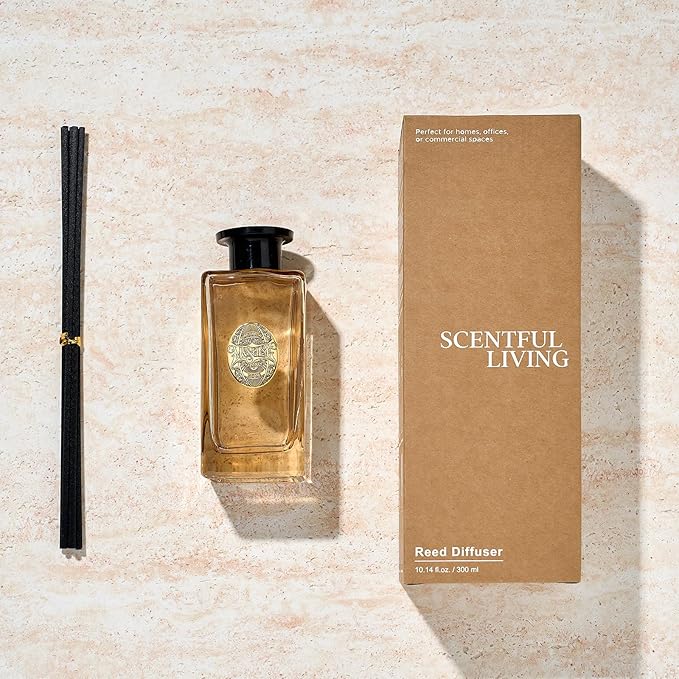 M&SENSE 10.14 oz Large Reed Diffuser Set | Orange Goji Scent Oil Diffuser with Sticks |Hotel Collection Non-Toxic Essential Oil |for Bedroom Bathroom Living Room
