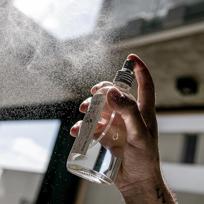 Room Spray for Home – Fabric & Linen Freshener Spray – Long Lasting, Non-Toxic & Vegan – Clear Glass Bottle, Handmade in USA – Odor Eliminator for Bedroom, Bathroom & Car – 4 oz (Bergamot)