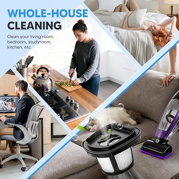 2284W 2390A Vacuum Filter Replacement for Bissell Pet Hair Eraser Filter Hand Vacuum 2390 2389 2579, Compared to Part # 1614212 1614203 1614204 (4 Mesh Filter and 8 Foam Filter)