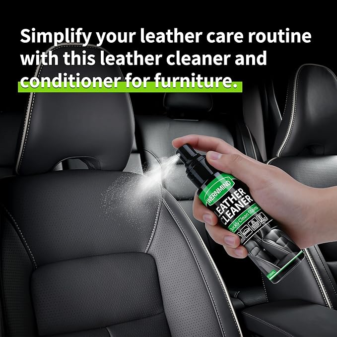 WERNMIND Leather Cleaner and Conditioner Care Kit for Car Interiors,CarSeats,Couches,Purses,Sofas,Bags,Jackes,Synthetic,Furniture,Boots,Shoes