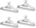 MLKJHHI 40 Pack Thin Space Saving Hangers, No Slip Clothes Hangers with Non Slip Textured and 360° Hook - Plastic Hanger, Closet Organizer for Shirt, Pants, Suit, Skirt, Coat - White