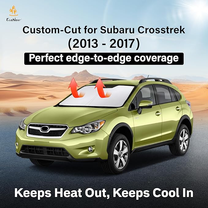 Econour Windshield Sun Shade for 2013-2017 Subaru Crosstrek Sunshade Foldable Sun Visor Protector Blocks UV Rays Keep Your Car Cooler | Car Window Accessories