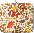 Fall Dish Drying Mat for Kitchen Counter 18x16 Inch Watercolor Autumn Maple Leaf Drying Mat with Absorbent Reversible Microfiber Dish Drainer Mats Rack Pad for Coffee Bar Countertop Protector