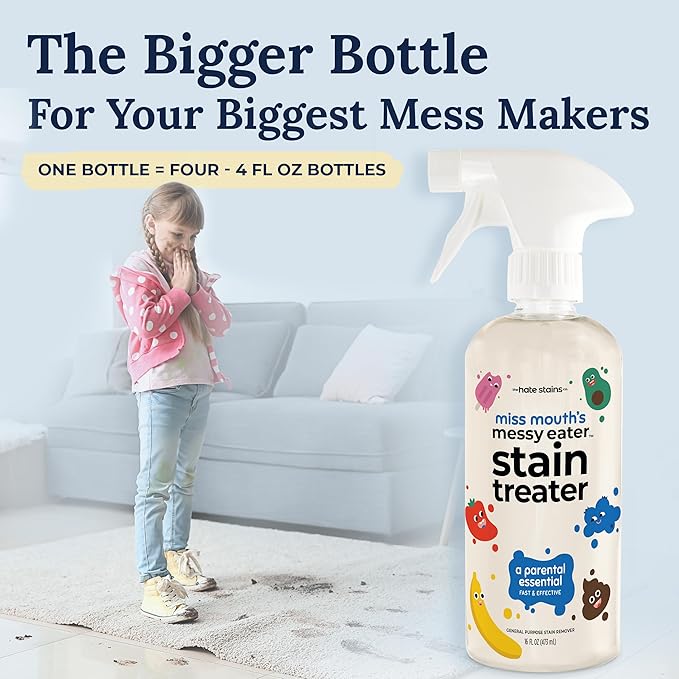 Miss Mouth's Messy Eater Stain Treater - 2 Pack Stain Remover Spray and 16oz Bottle