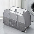 Tsmallbear Large Collapsible Laundry Hamper,Gray Oxford Cloth 95L Capacity laundry basket with Handles,Breathable Mesh Design,Sturdy Steel Frame Clothes Hamper Wide opening for easy storage