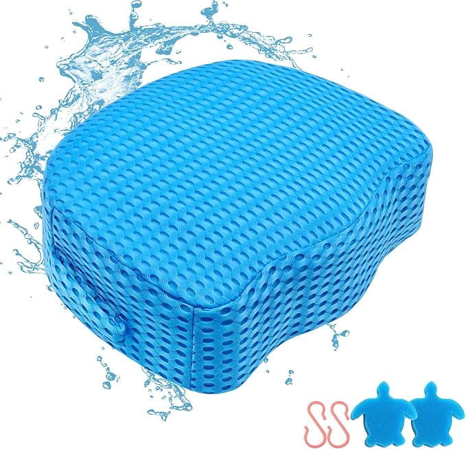 Hot Tub Booster Seat, Weighted SPA Hot Tub Booster Seat for Adults, 3D Air Mesh Hot Tub Seat Accessory, Non-Slip Micro Dot Bottom, Indoor or Outdoor Quick Dry Hot Tub Cushion