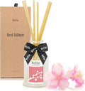 Cherry Blossom Reed Diffuser Set, MitFlor Premium Home Fragrance Diffuser with 6 Natural Rattan Sticks, Romantic Floral Scents for Office & Home Décor, Essential Oil Reed Diffuser Gift Set, 3.4 fl oz
