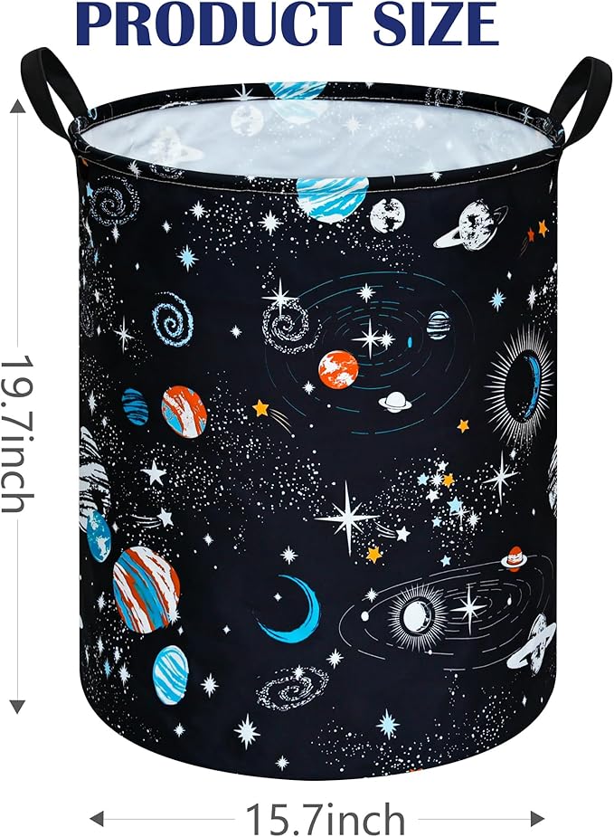 Round Laundry Hamper Storage Basket Laundry Organizer Hamper Storage Bins Clothes Box Nursery Hamper Gift Basket with Handles