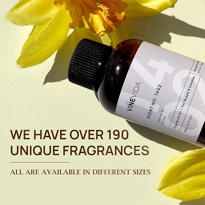 VINEVIDA 4oz Scent No.1011 Fragrance Oil for Candle & Soap Making - Natural Candle Scents Made in USA