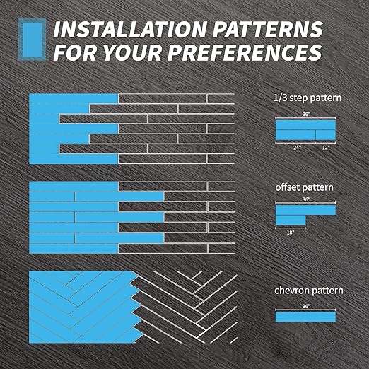 Art3d Peel and Stick Floor Tile Vinyl Wood Plank 12-Pack 18 Sq.Ft, Deep Gray, Rigid Surface Hard Core Easy DIY Self-Adhesive Flooring