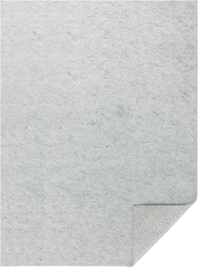 WELL WOVEN Premium 1/4" Thick Felt Rug Pad 5x5 Square - Non Slip Rubber Backing for Hard Floors & Carpet - Easy Cut to Size for Custom Fit - Superior Cushioning & Floor Protection Shield