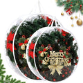 Zhengmy 2 Pcs Christmas Wreath Storage Bags Transparent Wreath Storage Container Wreaths Box with Dual Zippers and Handles for Xmas Holiday Wreaths Garland (24 Inch, 36 Inch)