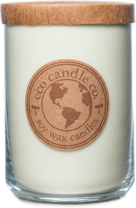 ECO CANDLE CO. Recycled Candle, Oakmoss, 26 oz. - Scents of Citrus, Floral, Oakmoss, & Patchouli - 100% Soy Wax, No Lead, Kraft Paper Label & Lid, Hand Poured, Made from Midwest Grown Soybeans