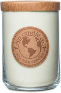 ECO CANDLE CO. Recycled Candle, Oakmoss, 26 oz. - Scents of Citrus, Floral, Oakmoss, & Patchouli - 100% Soy Wax, No Lead, Kraft Paper Label & Lid, Hand Poured, Made from Midwest Grown Soybeans