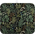 Dish Drying Mat for Kitchen Counter Vintage Green Plant Fern Leaves Floral Drying Mats Absorbent Microfiber Black Dish Drainer Pad Reusable Washable Dish Draining Mats Medium 16x18 Inch