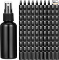 100 Pcs 2oz Black Spray Bottles, Fine Mist Refillable Travel Size Plastic Spritzers - Leak Proof Mini Mister for Cleaning, Hair, Essential Oils & Perfume