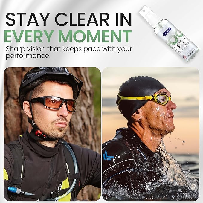 Purity Fog Stopper and Lens Cleaner Spray - Anti Fog Spray for Glasses & Non-AR Coated Lenses - Fog Blocker and Anti-Static Lens Cleaning Spray for Glasses, Eyewear, Goggles and Masks - 2oz