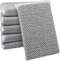 Elite Silver Scrubber PRO Sponge, 6 Pack, Non Scratch, Sponges for Kitchen and Household Use, Made in USA (Medium)