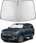 EcoNour Custom Windshield Sun Shade for Lincoln Navigator 2018–2025 | Large Luxury SUV Front Window Heat & UV Shield | Foldable Multi-Layer Sun Cover