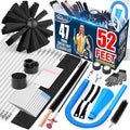 Sealegend 47-Piece 52-Feet Dryer Vent Cleaner Kit, Dryer Cleaning Tools, Omnidirectional Dryer Lint Vacuum Attachment, Dryer Vent Brush, Universal Vacuum & Dryer Adapters (Blue)
