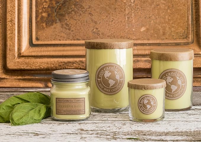 ECO CANDLE CO. Recycled Candle, Mother Earth, 26 oz. - Scents of Grass, Hay, Cypress, Patchouli, Sandalwood, & Tonka Bean - 100% Soy Wax, No Lead, Kraft Paper Label & Lid, Hand Made, Midwest Soybeans