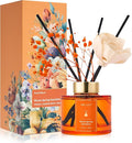 Airkeep Flower Reed Diffusers Set, 5.07 oz Freesia/Passion Fruit/Orange Scented Oil Diffuser with 8 Reed Sticks, Home Fragrance Diffuser Gift Set for Bathroom & Office Decor 150ml