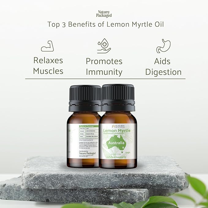 Lemon Myrtle Essential Oil - Experience an Invigorating, Fresh Citrus Aroma - Pure, Undiluted Therapeutic Grade Essential Oil - 8 oz