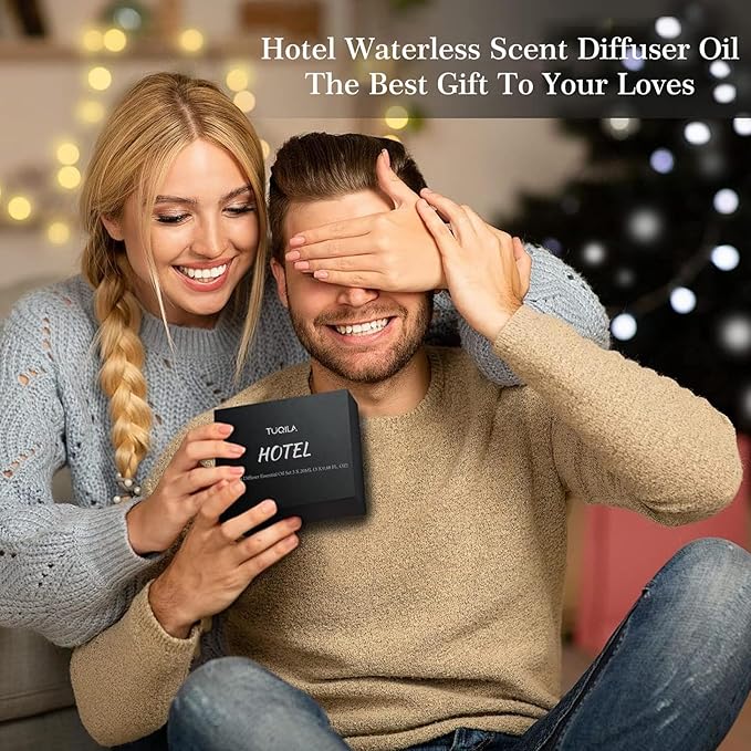 Hotel Luxury Waterless Diffuser Essential Oil Set(3X 20mL), Aroma Scent Oil My Way,Infinity, White Tea Usage Cold Air Diffuser Aromatherapy for Home, Car, Hotel, Office