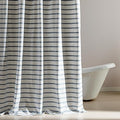 SLEEP ZONE Shower Curtain Liner, Waffle Shower Curtains for Bathroom, Heavy Duty Thick Fabric Shower Curtains - 285GSM Luxury Weighted Polyester Bath Curtain, 72" × 78" (Blue)