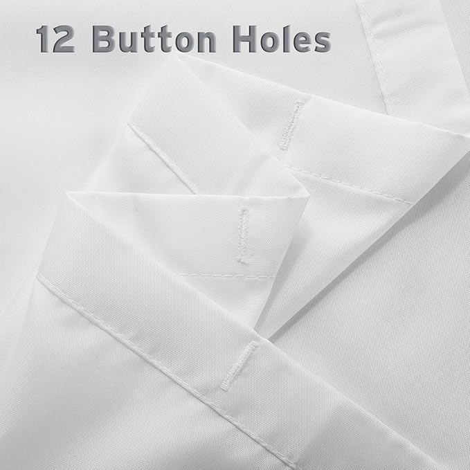 Titanker Fabric Shower Curtain Liner Washable, 72 x 78 Inches, White Shower Liner Fabric with 2 Magnets, Polyester Long Bathroom Shower Curtain Liner Waterproof Soft Lightweight, White