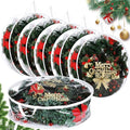 Shappy 6 Pcs 36 Inch Christmas Wreath Storage Container Clear Wreath Storage Bags PVC Waterproof Garland Bags with Clear Window Dual Zippers and Handles for Xmas Holiday Artificial Garland (White)