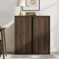 31.5" Sideboard Buffet Cabinet with Storage Modular Accent Display Kitchen Storage Cabinet Wood Coffee Bar Console for Living Room, Hallway, Kitchen, Dining Room,Walnut