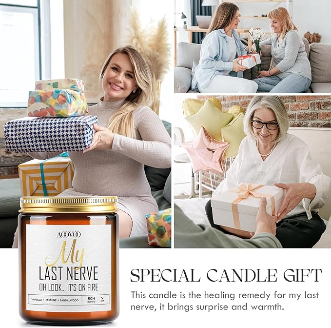 AOOVOO Scented Candles for Men - Candles for Home Scented, Soy Candles, Scented Candles Set, Men Candle Set, Candle Set CBD