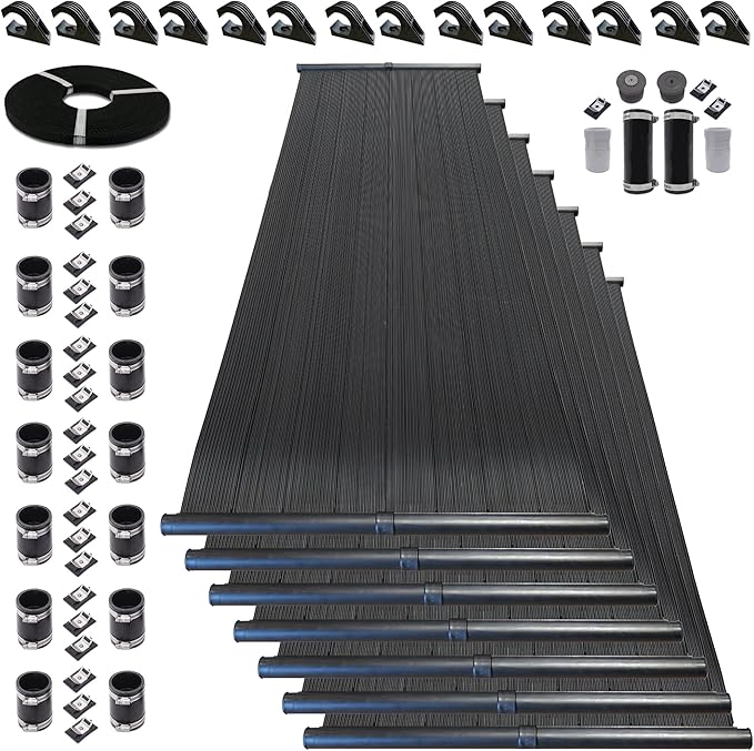 Highest Performing Design - DIY Solar Pool Heater Kit - 15-20 Year Life Expectancy (7-4x10 / 1.5" I.D. Header)