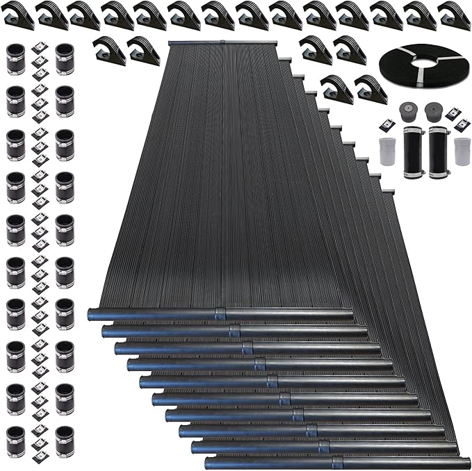 Highest Performing Design - DIY Solar Pool Heater Kit - 15-20 Year Life Expectancy (10-4x10 / 2" I.D. Header)