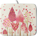 Valentines Day Pink Tree Dish Drying Mat for Kitchen Counter 18x16 Inch Heart Drying Mat with Absorbent Reversible Microfiber Love Dish Drainer Mats Rack Pad for Coffee Countertop Protector