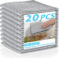 Sunyuneey Non-Scratch Metal Wire Dishcloth, Quick Cleaning Without Leaving Marks, Easily removes Stubborn Stains, Suitable for Various Surfaces, Metal Wire Dishcloth Cleaning Power (20)