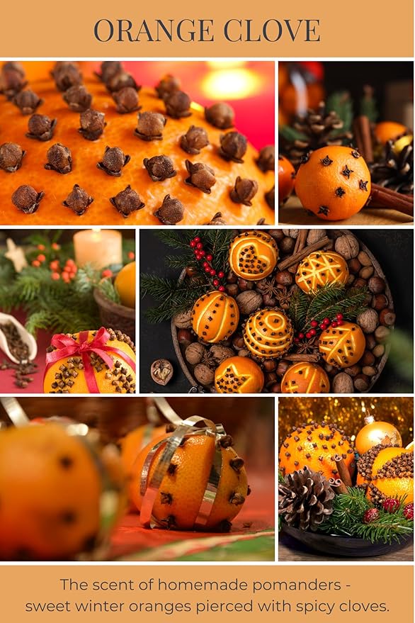 ECO CANDLE CO. Tea Light Candles, Orange Clove, 10-Pack - Scents of Oranges Pierced with Spicy Cloves - Recyclable, 100% Soy Wax, No Lead, Kraft Paper Label & Lid, Hand Poured