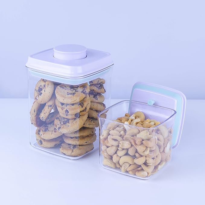 iChewie Bop Top | Airtight Meal Prep Containers with Lids | Food Storage Container Sets | Snack and Overnight Oats Fridge Organizer | Pantry and Kitchen Organization
